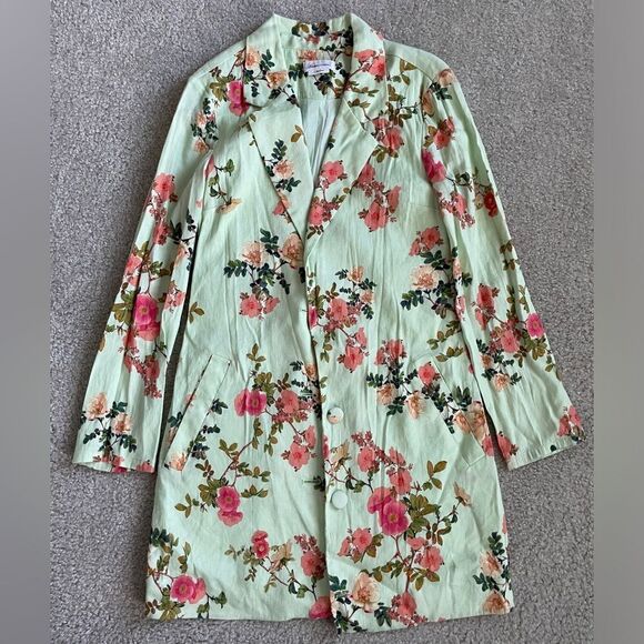Lovers + Friends Jackets & Blazers - Lovers & Friends Miller Blazer Mini in Sage Floral
